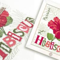 L hibiscus fiche point de croix j021 lilipoints1