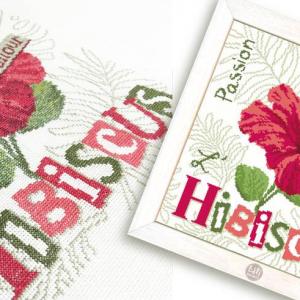 L hibiscus fiche point de croix j021 lilipoints1