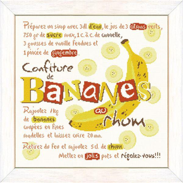 La banane fiche point de croix g043 lilipoints