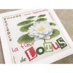 La fleur de lotus lilipoints broderie jardin