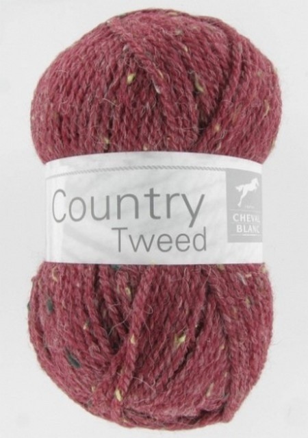Laine cheval blanc country tweed prune 252