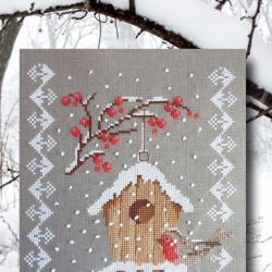 Le nichoir en hiver N° 980 Au Fil de Martine