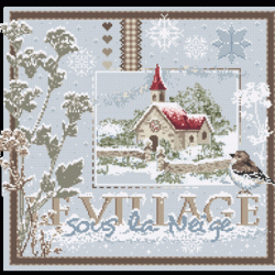 Le village sous la neige 149 madame la fee fiche broderie