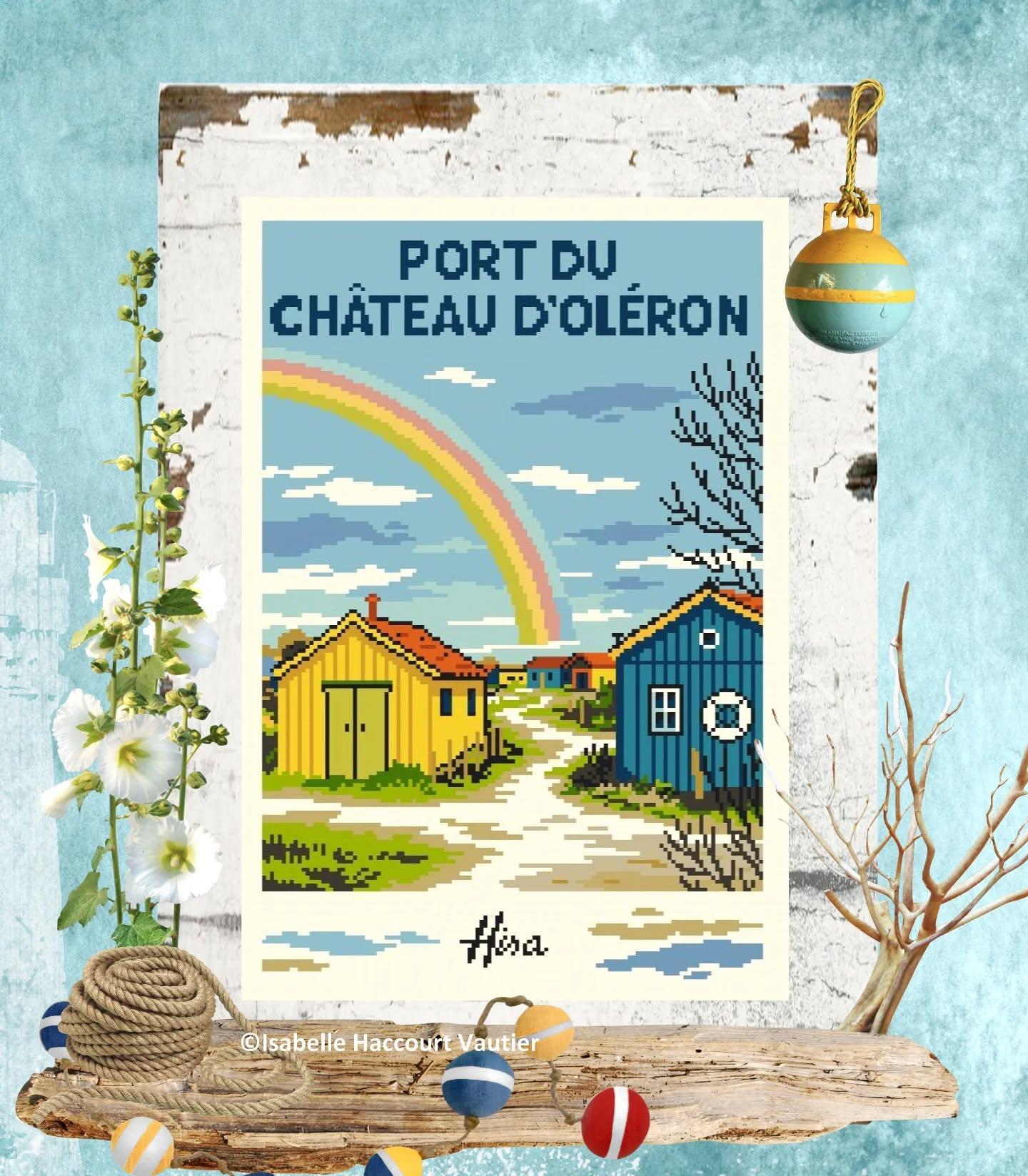 Les cabanes d en face af06 fiche ou kits de points de croix isabelle haccourt vautier 1