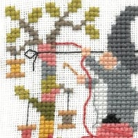 Les gnomes et l art du fil ft123 fiche ou kit de point de croix de broderie jardin prive 1