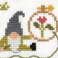 Les gnomes et l art du fil ft123 fiche ou kit de point de croix de broderie jardin prive 2