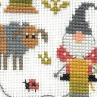 Les gnomes et l art du fil ft123 fiche ou kit de point de croix de broderie jardin prive 3