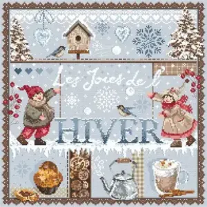 Les joies de l hiver 181 fiche ou kit de point de croix madame la fee 1