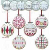 Fiche broderie les boules de noel n038 lilipoints