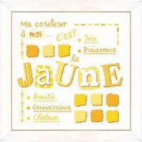 X006 jaune fiche lilipoints broderie couleurs