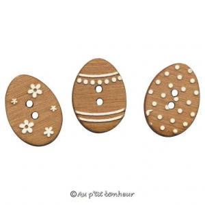 Lot 3 boutons oeufs de paques blea112 160 lo