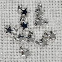 Lot de 10 etoiles argent en plastique