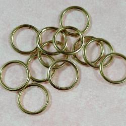 Lot de 12 Anneaux Creux en Laiton 18/23 mm Prym 521114