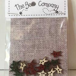 Lot de 15 boutons mini étoiles - TE6B  The Bee Company