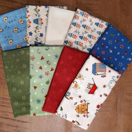 Lot de tissus patchwork henri glass backyard happenings