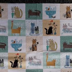 Tissu Patchwork Its Raining Cats Vignettes BE10332