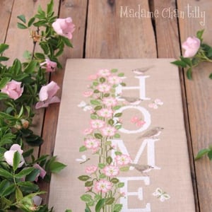Maison des roses sauvages fiche ou kit de point de croix madame chantilly 1