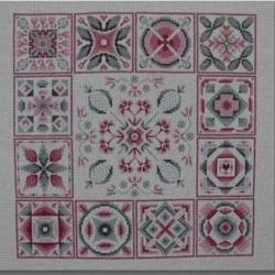 Patch rose et gris N° 865 Au Fil de Martine