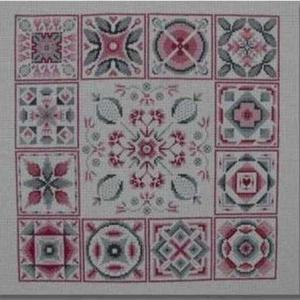 Martine rigeade patch rose et gris l 1
