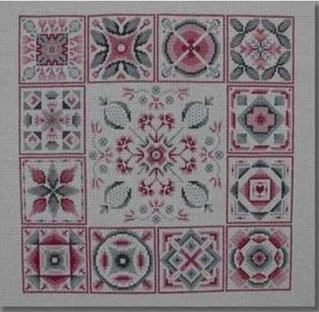 Martine rigeade patch rose et gris l 1