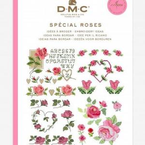 Mini livret point de croix special roses dmc 1582122