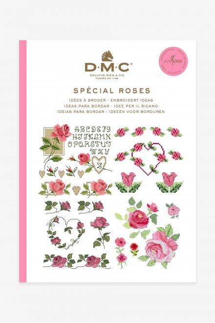 Mini livret point de croix special roses dmc 1582122