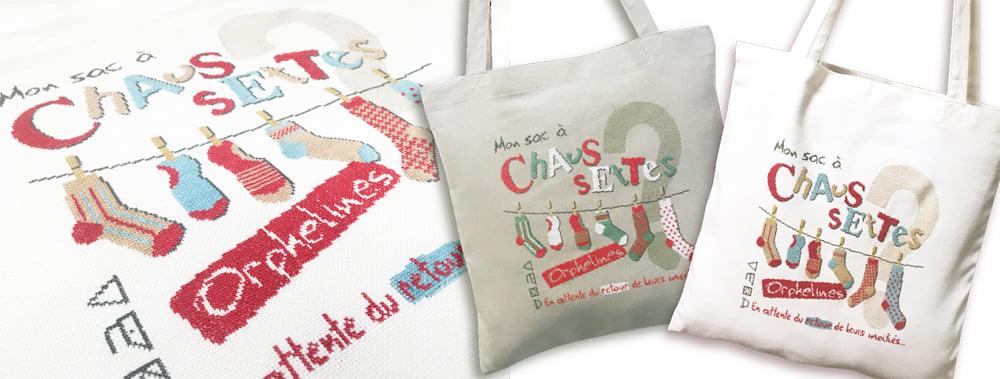 Mon sac a chaussettes sac12 lilipoints pour la boutique de brode41