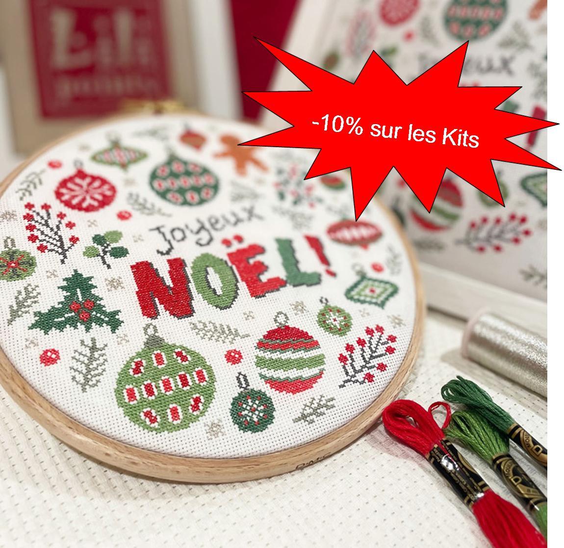 Noel etoiles argentees n046 fiche ou kits de points de croix lilipoints5