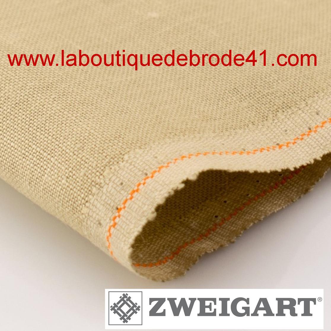 Oile a broder zweigart de lin newcastle 3348 16 fils muschroom champignon 309