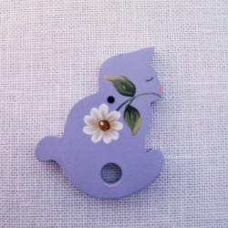 Chat Parme Mini Marguerite Blanche