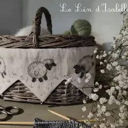 Panier moutons le lin d isabelle la boutique de brode41