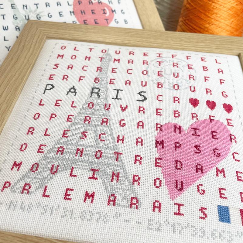 Paris cv01 fiche ou kit de point de croix lilipoints a