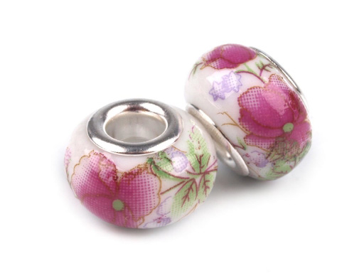 Perles ceramiques roses