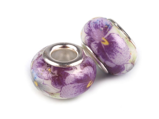 Perles ceramiques violettes 1