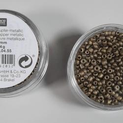 Perles de rocailles cuivre metallique 2mm rico design 7091 04 55