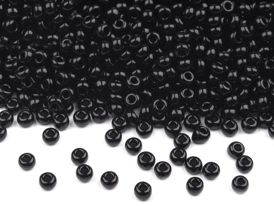 Perles de rocailles noir 10 0 2 3 mm