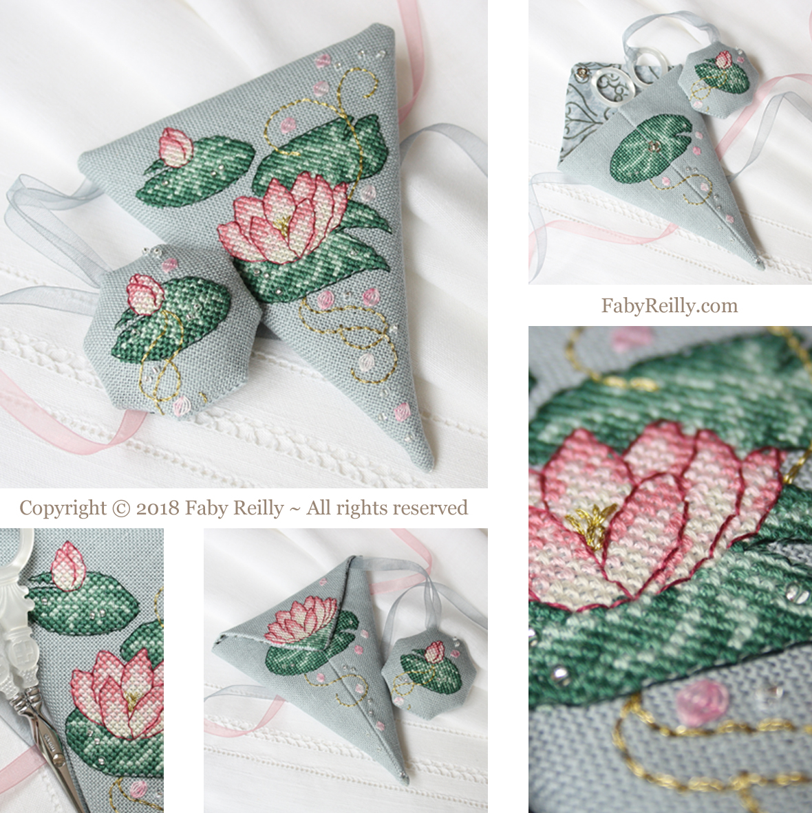 Pink lotus scissor case faby reilly designs