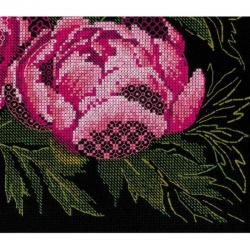 Pivoines de dentelle kit de blackwork riolis sr2024 3