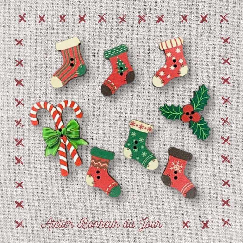 Pochette chaussettes de noel b 35 atelier bonheur du jour 1