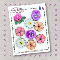 Pochette fleurs et pensees