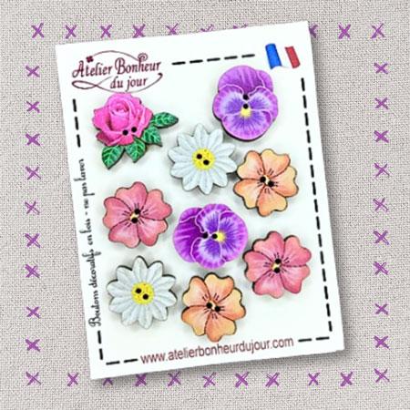 Pochette fleurs et pensees