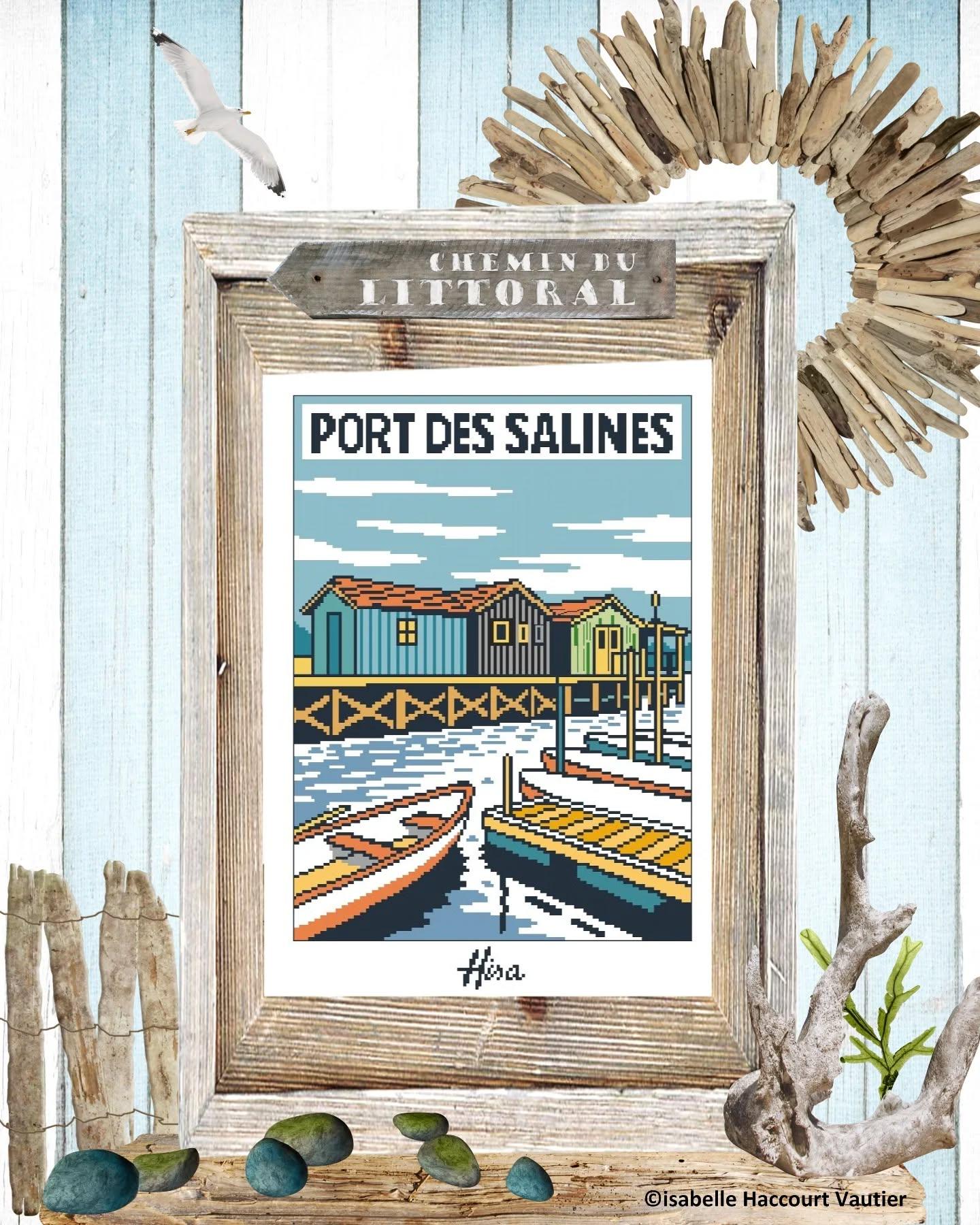 Port des salines af03 fiche ou kits de points de croix isabelle haccourt vautier 1