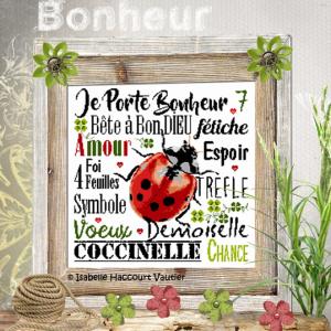 Porte bonheur isahv fiche broderie isabelle vautier coccinelle