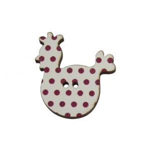 Poule blanche a pois rouges z13064
