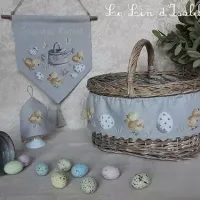 Fiche de Broderie Poussins de Pâques Le Lin d'Isabelle