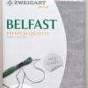Precut Toile à Broder Zweigart de Lin Belfast 12,6 Fils Marbré Vintage Gris 7729 48x68 cm