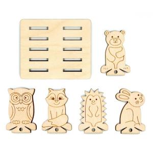 Presentoir avec 10 cartonnettes animaux