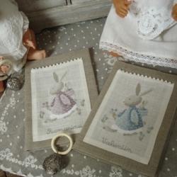 Protège Carnet de Santé 'Lapin' fille et garçon Le Lin d'Isabelle
