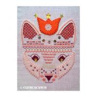 Renard couronne fiche de broderie brin par brin