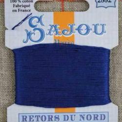 Fil à broder Retors du Nord Sajou carte 20 m - n°2882 Saphir